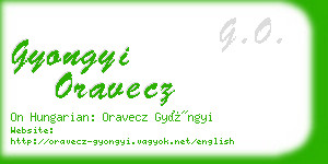 gyongyi oravecz business card